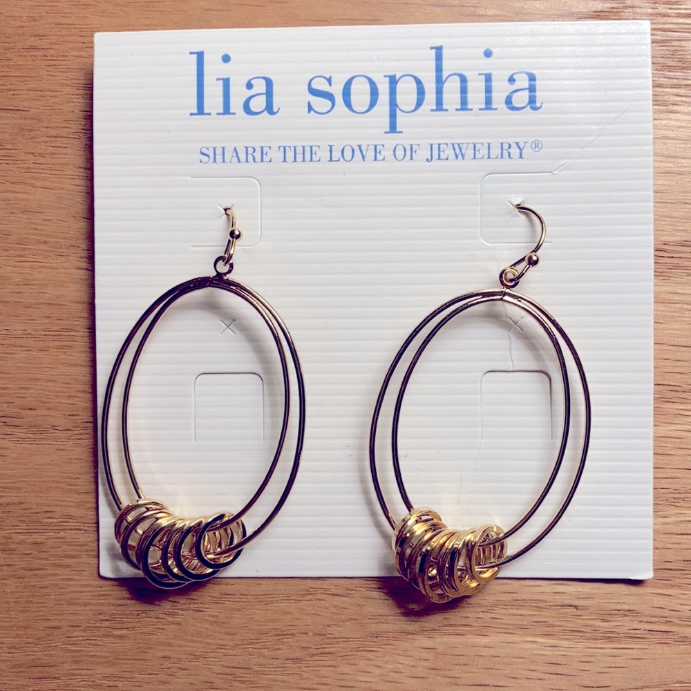 Lia Sophia gold earrings